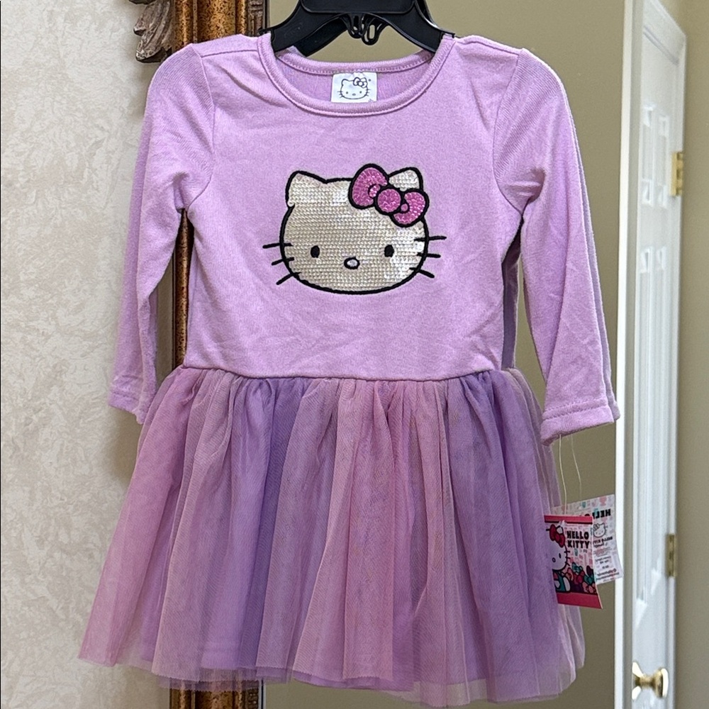 Hello Kitty Lavender Tulle Dress. Size 18 m.